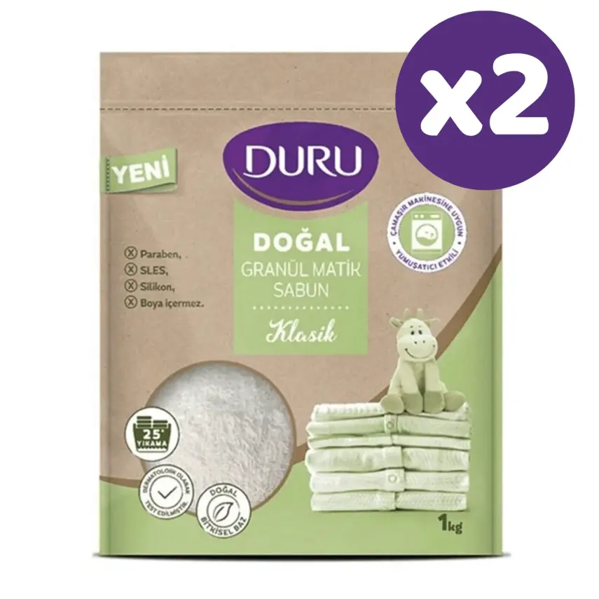 Duru Doğal Granül Matik Sabun Klasik 1000 gr x 2 Adet - 2