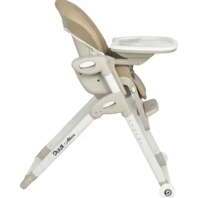 Duux Alkon Yatarlı Portatif Katlanabilen Yükseklik Ayarlı Mama Sandalyesi Gri (1)