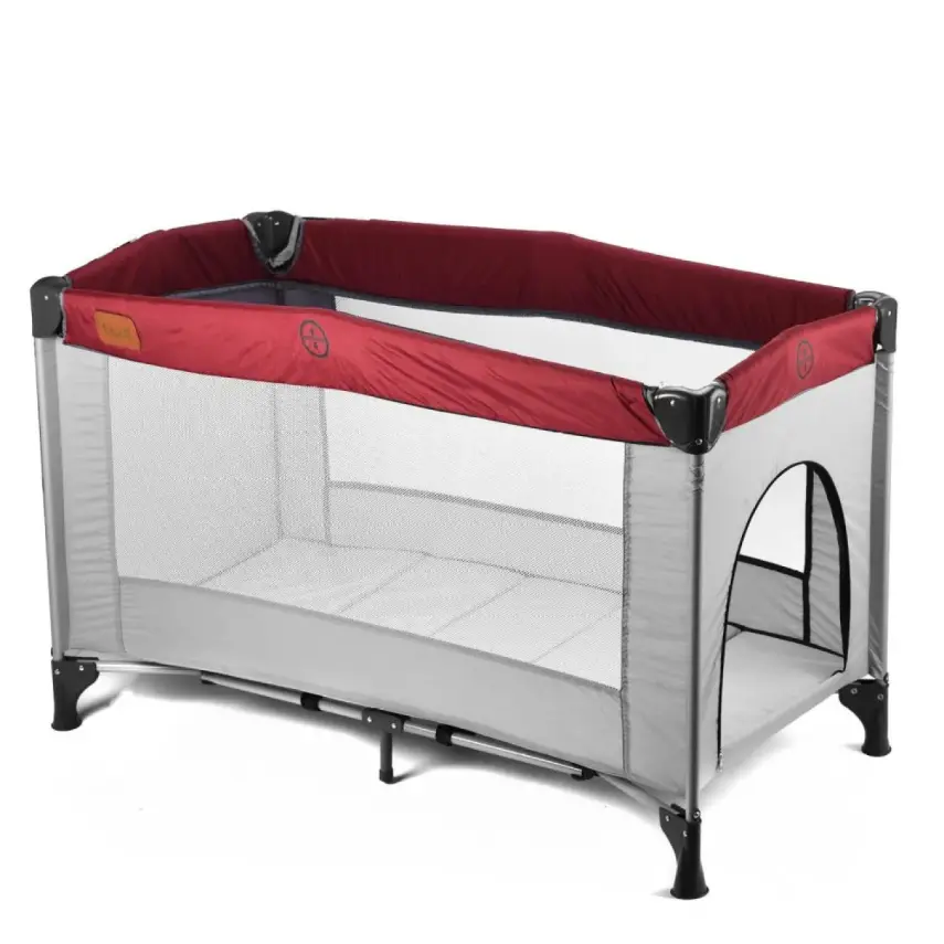 Duux Bixby Çift Emniyetli Taşıma Çantalı Oyun Parkı 60X120 cm Füme Bordo - 4