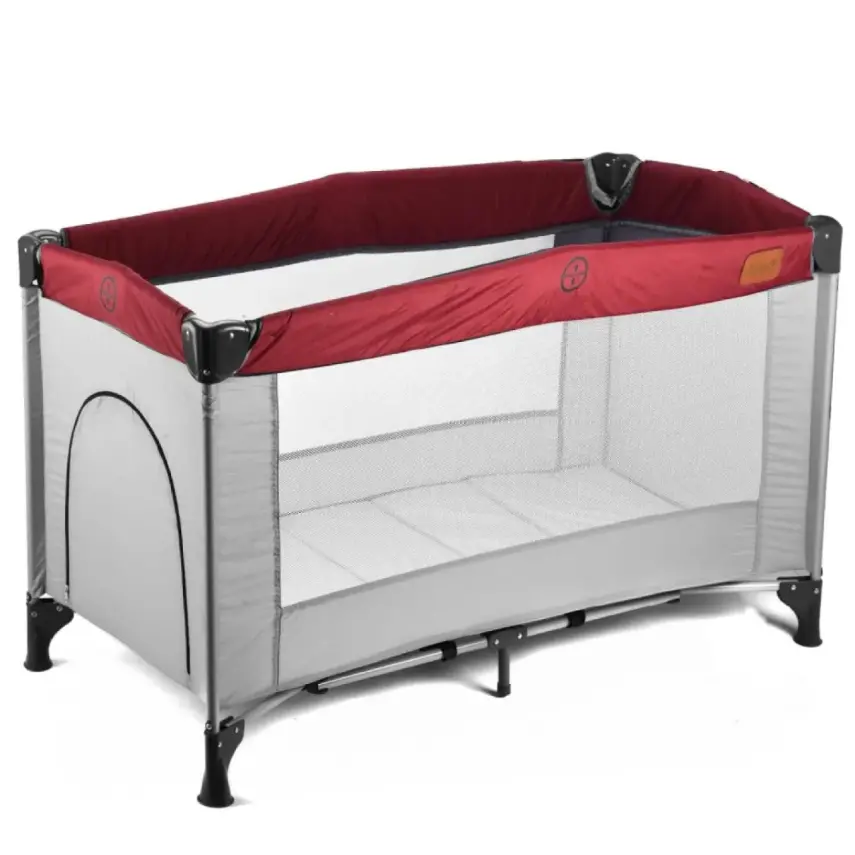 Duux Bixby Çift Emniyetli Taşıma Çantalı Oyun Parkı 60X120 cm Füme Bordo - 3