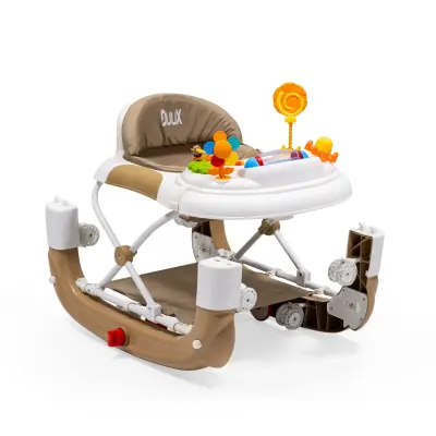 Duux Kidido 3 Kademeli Yükseklik Ayarlı Sallanan Bebek Yürüteci Kahverengi - 5
