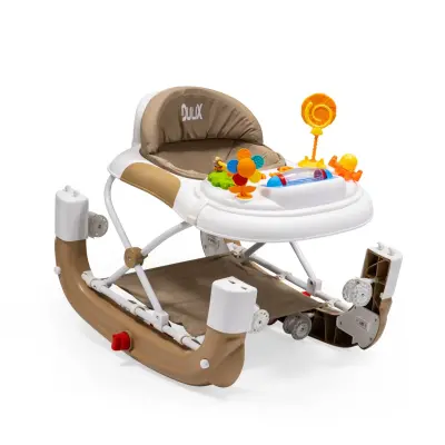Duux Kidido 3 Kademeli Yükseklik Ayarlı Sallanan Bebek Yürüteci Kahverengi - 6