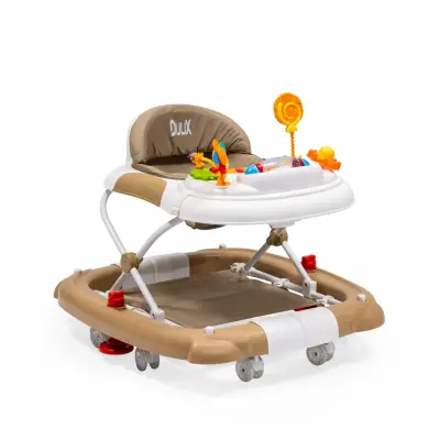 Duux Kidido 3 Kademeli Yükseklik Ayarlı Sallanan Bebek Yürüteci Kahverengi - 1
