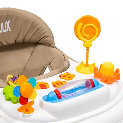 Duux Kidido 3 Kademeli Yükseklik Ayarlı Sallanan Bebek Yürüteci Kahverengi - 16