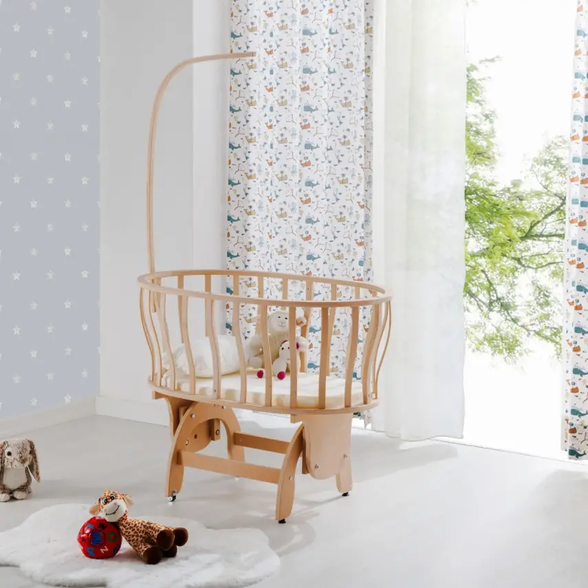 Duux Naturel Sepet Sallanır Beşik-Uyku Setli Krem - 4