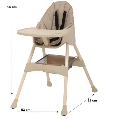 Duux Omega Sepetli Çıkarılabilir Tepsili Mama Sandalyesi Bej - 2