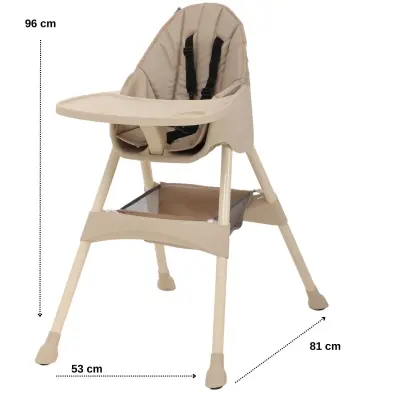 Duux Omega Sepetli Çıkarılabilir Tepsili Mama Sandalyesi Gri - 10