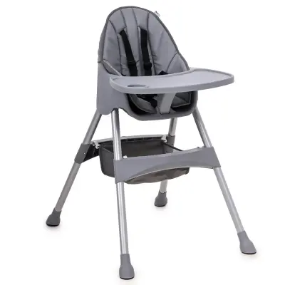 Duux Omega Sepetli Çıkarılabilir Tepsili Mama Sandalyesi Gri