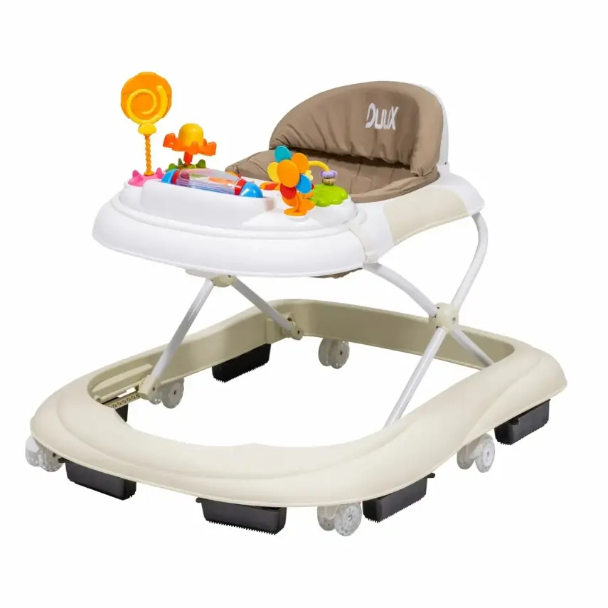 Duux Plano Oyuncaklı Müzikli 3 Kademeli Örümcek Bebek Yürüteci Bej - 2