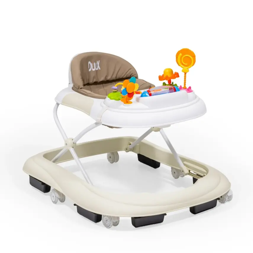 Duux Plano Oyuncaklı Müzikli 3 Kademeli Örümcek Bebek Yürüteci Bej - 1