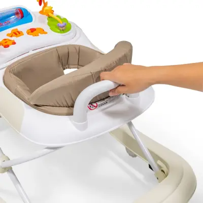 Duux Plano Oyuncaklı Müzikli 3 Kademeli Örümcek Bebek Yürüteci Bej - 11