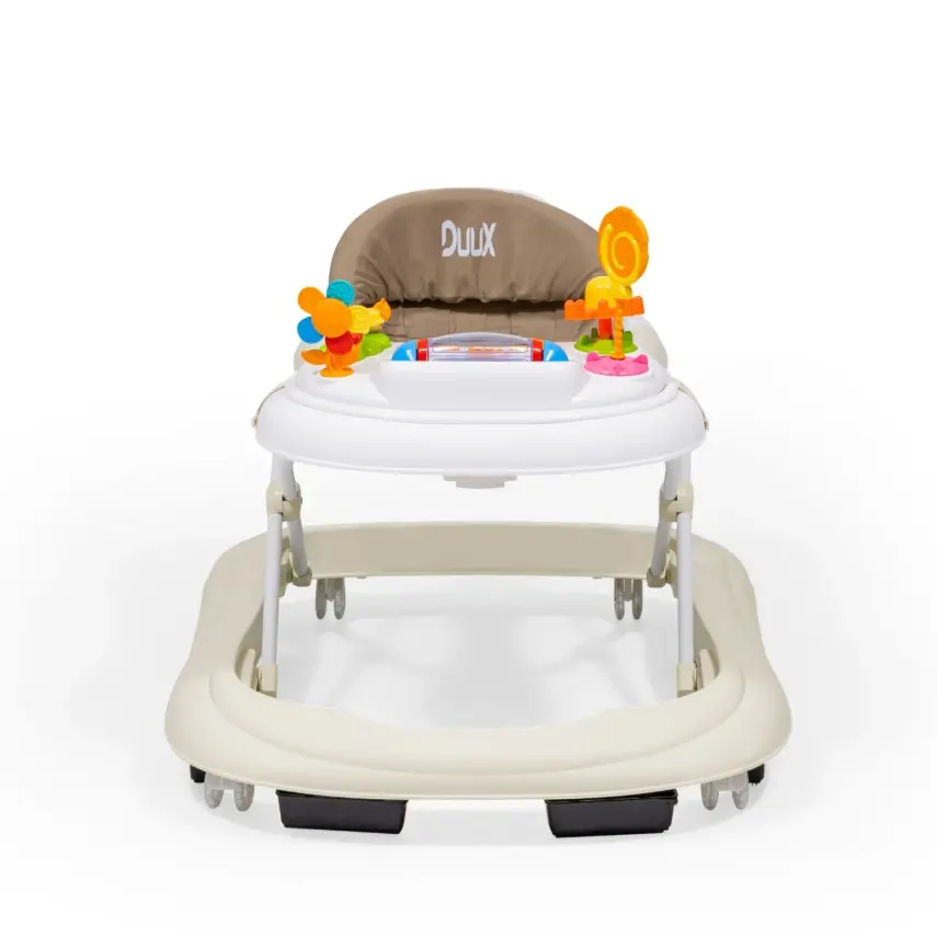Duux Plano Oyuncaklı Müzikli 3 Kademeli Örümcek Bebek Yürüteci Bej - 13
