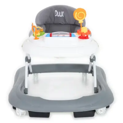 Duux Plano Oyuncaklı Müzikli 3 Kademeli Örümcek Bebek Yürüteci Beyaz - 6