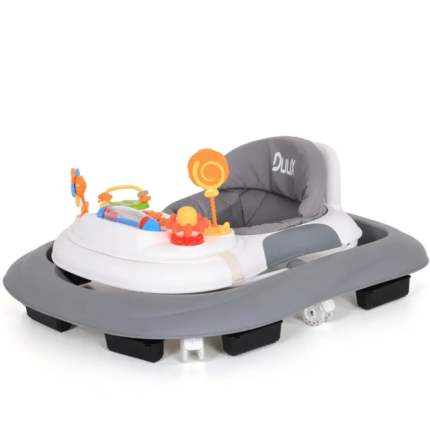 Duux Plano Oyuncaklı Müzikli 3 Kademeli Örümcek Bebek Yürüteci Beyaz - 11