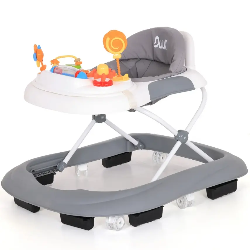 Duux Plano Oyuncaklı Müzikli 3 Kademeli Örümcek Bebek Yürüteci Beyaz - 2