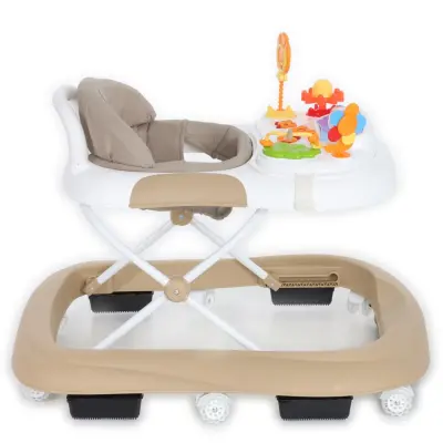 Duux Plano Oyuncaklı Müzikli 3 Kademeli Örümcek Bebek Yürüteci Kahverengi - 3