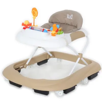 Duux Plano Oyuncaklı Müzikli 3 Kademeli Örümcek Bebek Yürüteci Kahverengi - 2