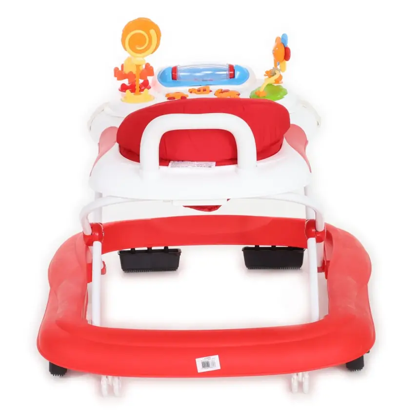 Duux Plano Oyuncaklı Müzikli 3 Kademeli Örümcek Bebek Yürüteci Kırmızı - 5