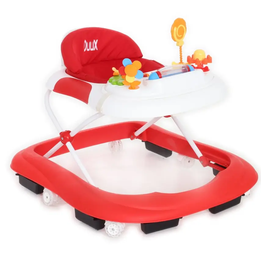 Duux Plano Oyuncaklı Müzikli 3 Kademeli Örümcek Bebek Yürüteci Kırmızı - 1