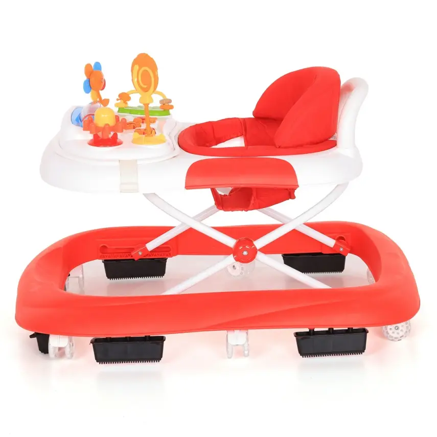 Duux Plano Oyuncaklı Müzikli 3 Kademeli Örümcek Bebek Yürüteci Kırmızı - 9