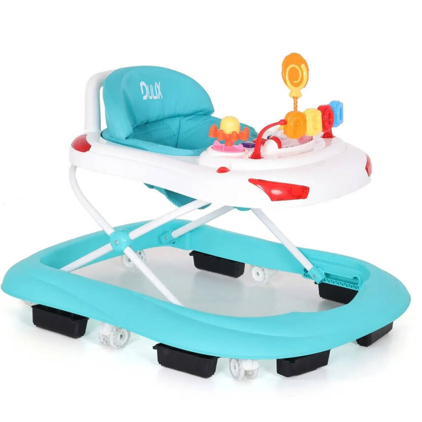Duux Plano Oyuncaklı Müzikli 3 Kademeli Örümcek Bebek Yürüteci Turkuaz - 1