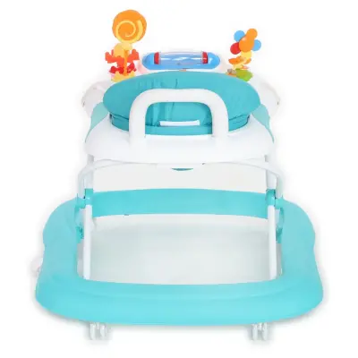 Duux Plano Oyuncaklı Müzikli 3 Kademeli Örümcek Bebek Yürüteci Turkuaz - 3