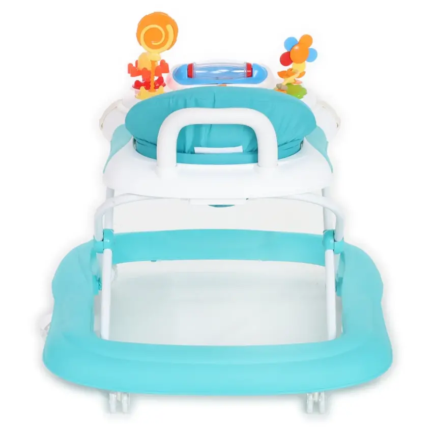 Duux Plano Oyuncaklı Müzikli 3 Kademeli Örümcek Bebek Yürüteci Turkuaz - 3