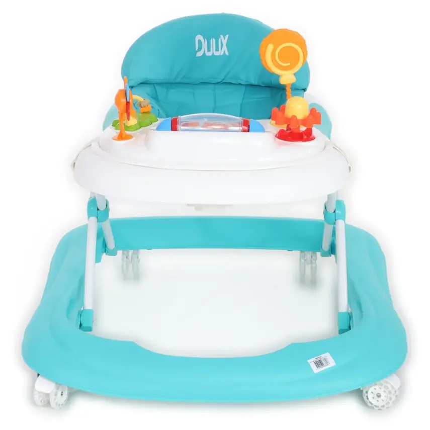 Duux Plano Oyuncaklı Müzikli 3 Kademeli Örümcek Bebek Yürüteci Turkuaz - 5