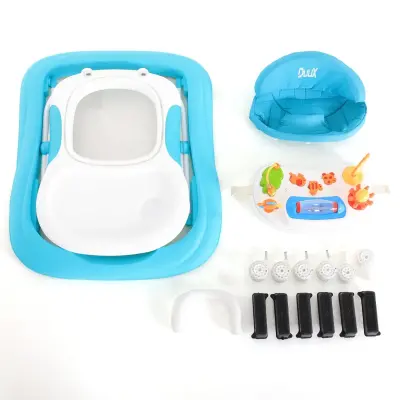 Duux Plano Oyuncaklı Müzikli 3 Kademeli Örümcek Bebek Yürüteci Turkuaz - 6