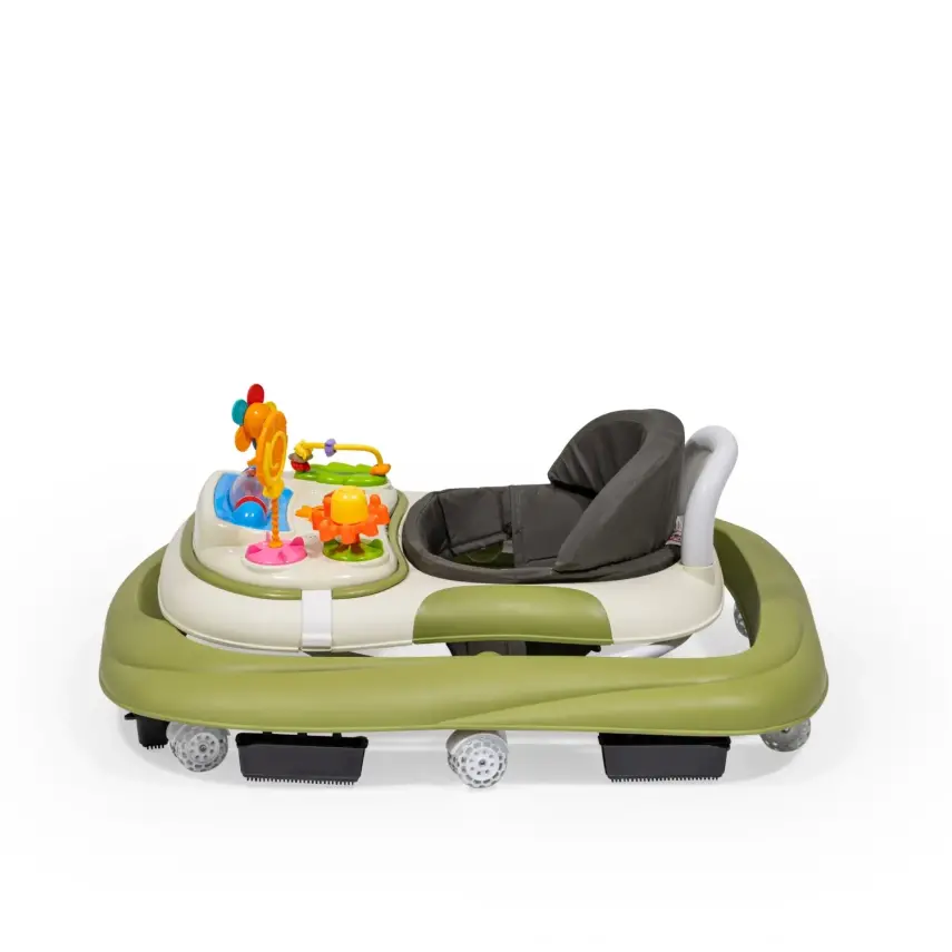 Duux Plano Oyuncaklı Müzikli 3 Kademeli Örümcek Bebek Yürüteci Yeşil - 6