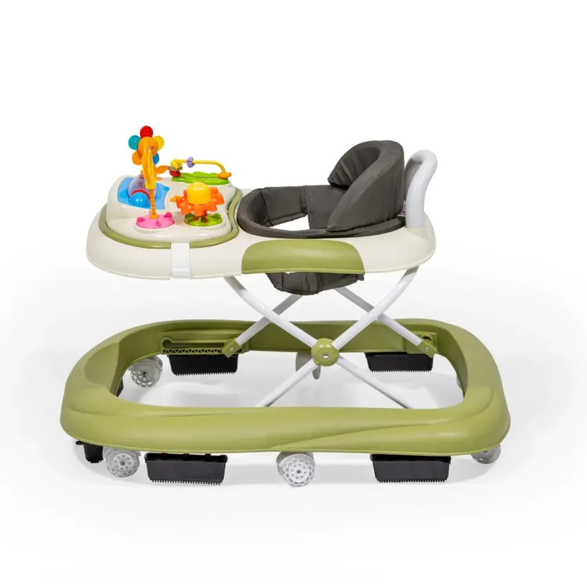 Duux Plano Oyuncaklı Müzikli 3 Kademeli Örümcek Bebek Yürüteci Yeşil - 9
