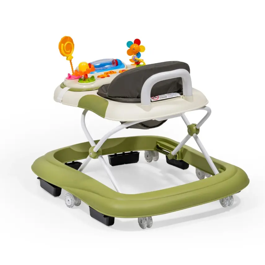 Duux Plano Oyuncaklı Müzikli 3 Kademeli Örümcek Bebek Yürüteci Yeşil - 10