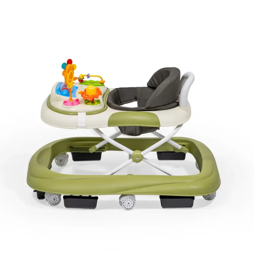 Duux Plano Oyuncaklı Müzikli 3 Kademeli Örümcek Bebek Yürüteci Yeşil - 8
