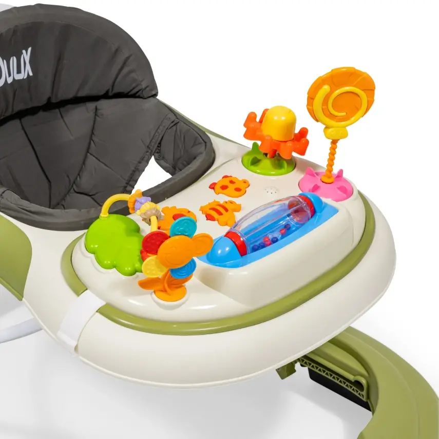 Duux Plano Oyuncaklı Müzikli 3 Kademeli Örümcek Bebek Yürüteci Yeşil - 7