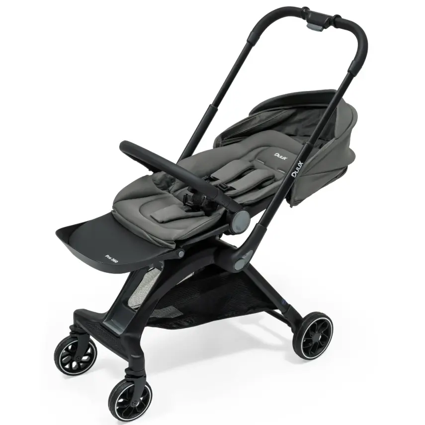Duux Pro 360°Dönebilen Çift Yönlü Travel Sistem-Seyahat Sistem Bebek Arabası Grey - 6