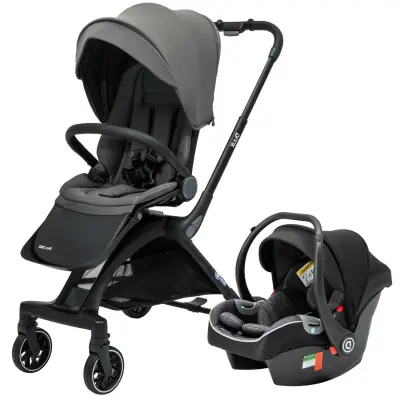 Duux Pro 360°Dönebilen Çift Yönlü Travel Sistem-Seyahat Sistem Bebek Arabası Grey - 2