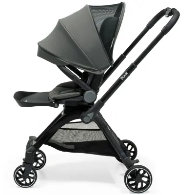 Duux Pro 360°Dönebilen Çift Yönlü Travel Sistem-Seyahat Sistem Bebek Arabası Grey - 9