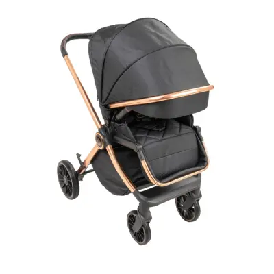 Duux Pro Max2  I-Size Çift Yönlü Kolay Katlanabilen Su Geçirmeyen Travel Sistem-Seyahat Sistem Bebek Arabası Yağmurluk Hediyeli Black - 8