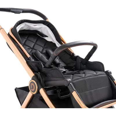 Duux Pro Max2  I-Size Çift Yönlü Kolay Katlanabilen Su Geçirmeyen Travel Sistem-Seyahat Sistem Bebek Arabası Yağmurluk Hediyeli Black - 14