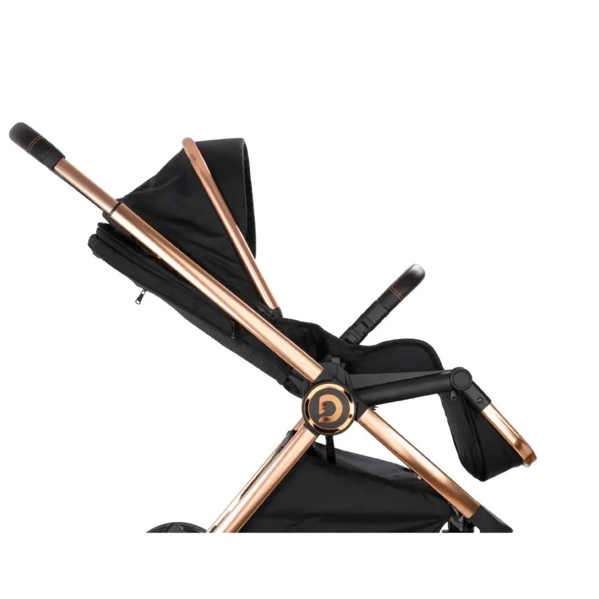 Duux Pro Max2  I-Size Çift Yönlü Kolay Katlanabilen Su Geçirmeyen Travel Sistem-Seyahat Sistem Bebek Arabası Yağmurluk Hediyeli Black - 16