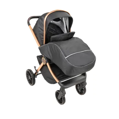 Duux Pro Max2  I-Size Çift Yönlü Kolay Katlanabilen Su Geçirmeyen Travel Sistem-Seyahat Sistem Bebek Arabası Yağmurluk Hediyeli Black - 25