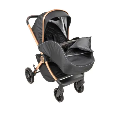 Duux Pro Max2  I-Size Çift Yönlü Kolay Katlanabilen Su Geçirmeyen Travel Sistem-Seyahat Sistem Bebek Arabası Yağmurluk Hediyeli Black - 19