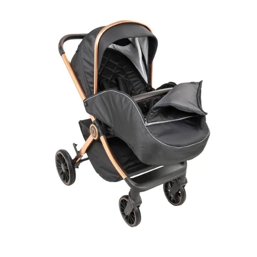 Duux Pro Max2  I-Size Çift Yönlü Kolay Katlanabilen Su Geçirmeyen Travel Sistem-Seyahat Sistem Bebek Arabası Yağmurluk Hediyeli Black - 19
