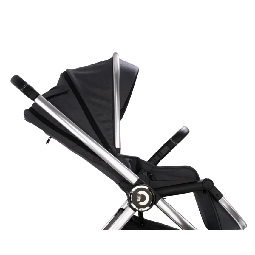 Duux Pro Max2  I-Size Çift Yönlü Kolay Katlanabilen Su Geçirmeyen Travel Sistem-Seyahat Sistem Bebek Arabası Yağmurluk Hediyeli Dark Grey - 5