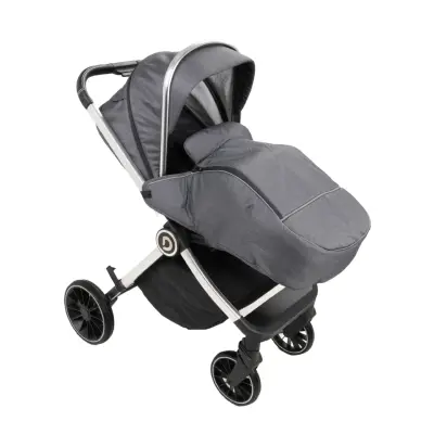 Duux Pro Max2  I-Size Çift Yönlü Kolay Katlanabilen Su Geçirmeyen Travel Sistem-Seyahat Sistem Bebek Arabası Yağmurluk Hediyeli Dark Grey - 10