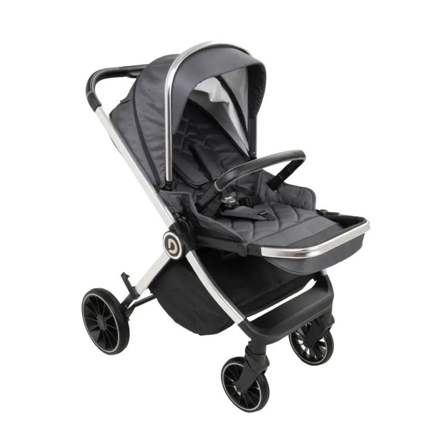 Duux Pro Max2  I-Size Çift Yönlü Kolay Katlanabilen Su Geçirmeyen Travel Sistem-Seyahat Sistem Bebek Arabası Yağmurluk Hediyeli Dark Grey - 16