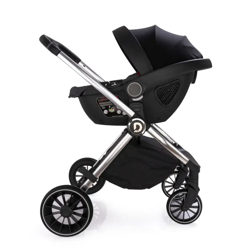 Duux Pro Max2  I-Size Çift Yönlü Kolay Katlanabilen Su Geçirmeyen Travel Sistem-Seyahat Sistem Bebek Arabası Yağmurluk Hediyeli Dark Grey - 4