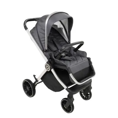 Duux Pro Max2  I-Size Çift Yönlü Kolay Katlanabilen Su Geçirmeyen Travel Sistem-Seyahat Sistem Bebek Arabası Yağmurluk Hediyeli Dark Grey - 8