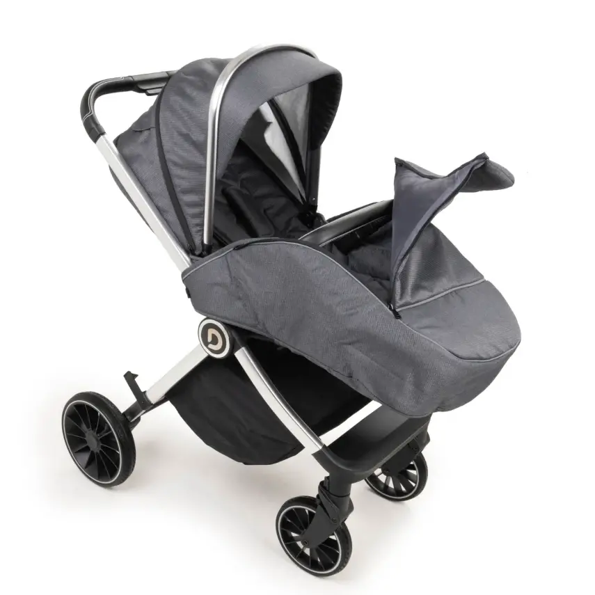 Duux Pro Max2  I-Size Çift Yönlü Kolay Katlanabilen Su Geçirmeyen Travel Sistem-Seyahat Sistem Bebek Arabası Yağmurluk Hediyeli Dark Grey - 14