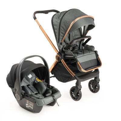 Duux Pro Max2  I-Size Çift Yönlü Kolay Katlanabilen Su Geçirmeyen Travel Sistem-Seyahat Sistem Bebek Arabası Yağmurluk Hediyeli Green